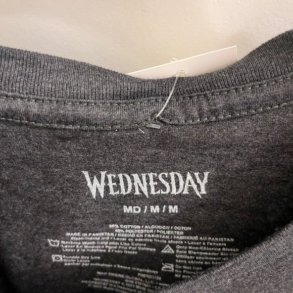 Brand New Wednesday Addams T Shirt Black Size Medium - Picture 2 of 5